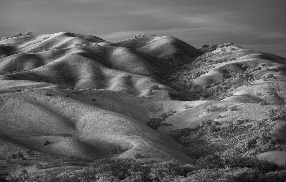 Hills half an hour after sunset