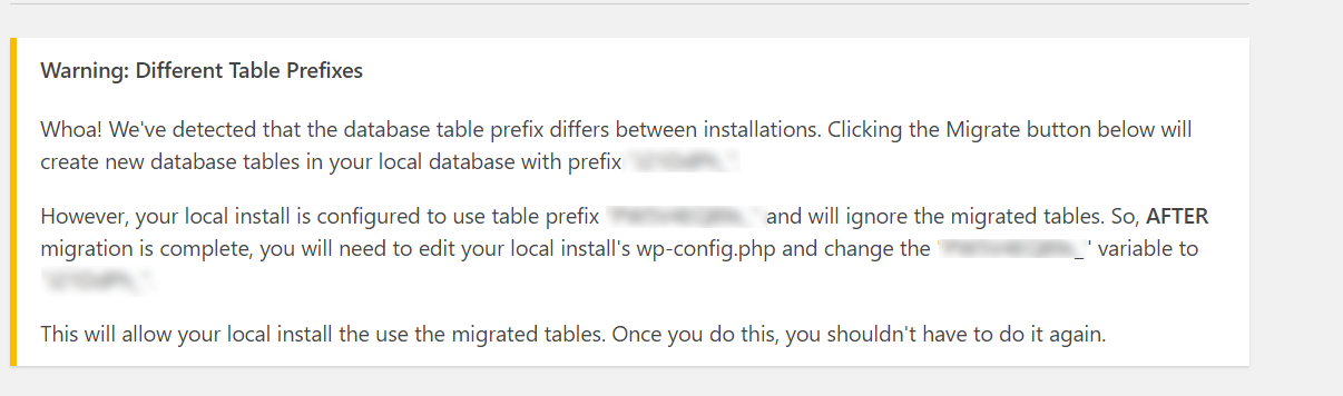 Different Table Prefixes Blur